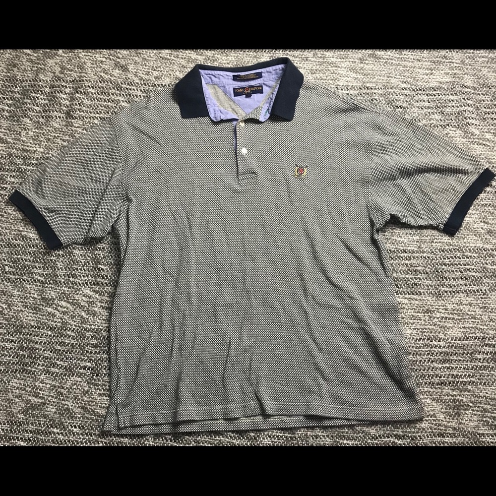 Tommy Hilfiger Golf Blue Check Polo T Shirt